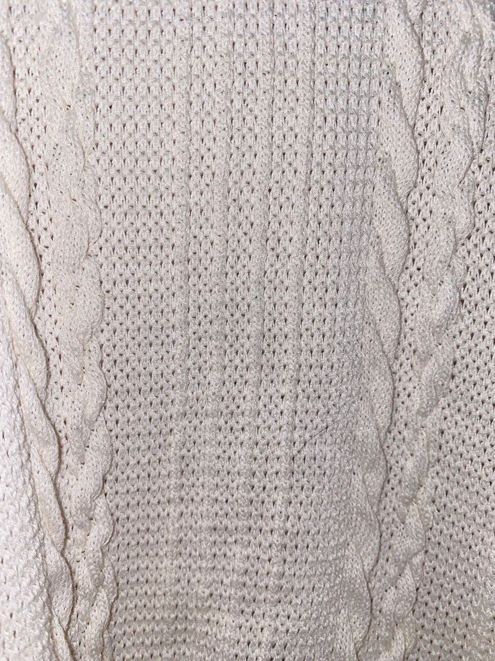Zara Cream Crochet Knit Crop Sweater Tank Top, Size Medium - Picture 4 of 5